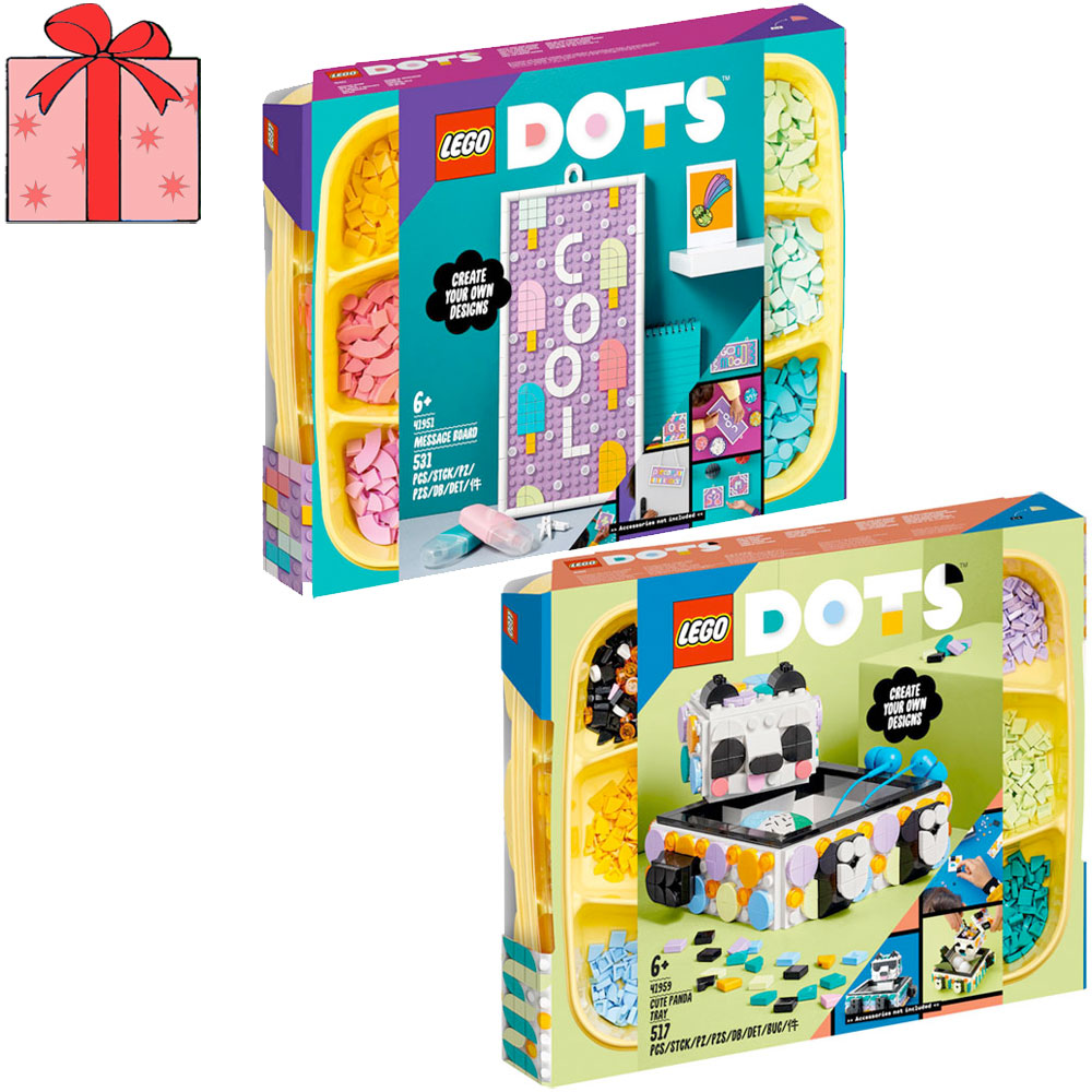 LEGO® DOTS Cute Panda Tray 41959 DIY Craft Kit (517 Pieces)