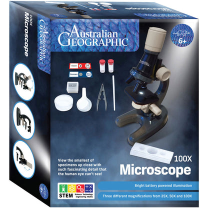  Australian Geographic 100x Microscope Educational Toy in box packaging