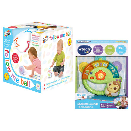 Galt Follow Me Ball & VTech Shaking Sounds Tambourine Value Pack