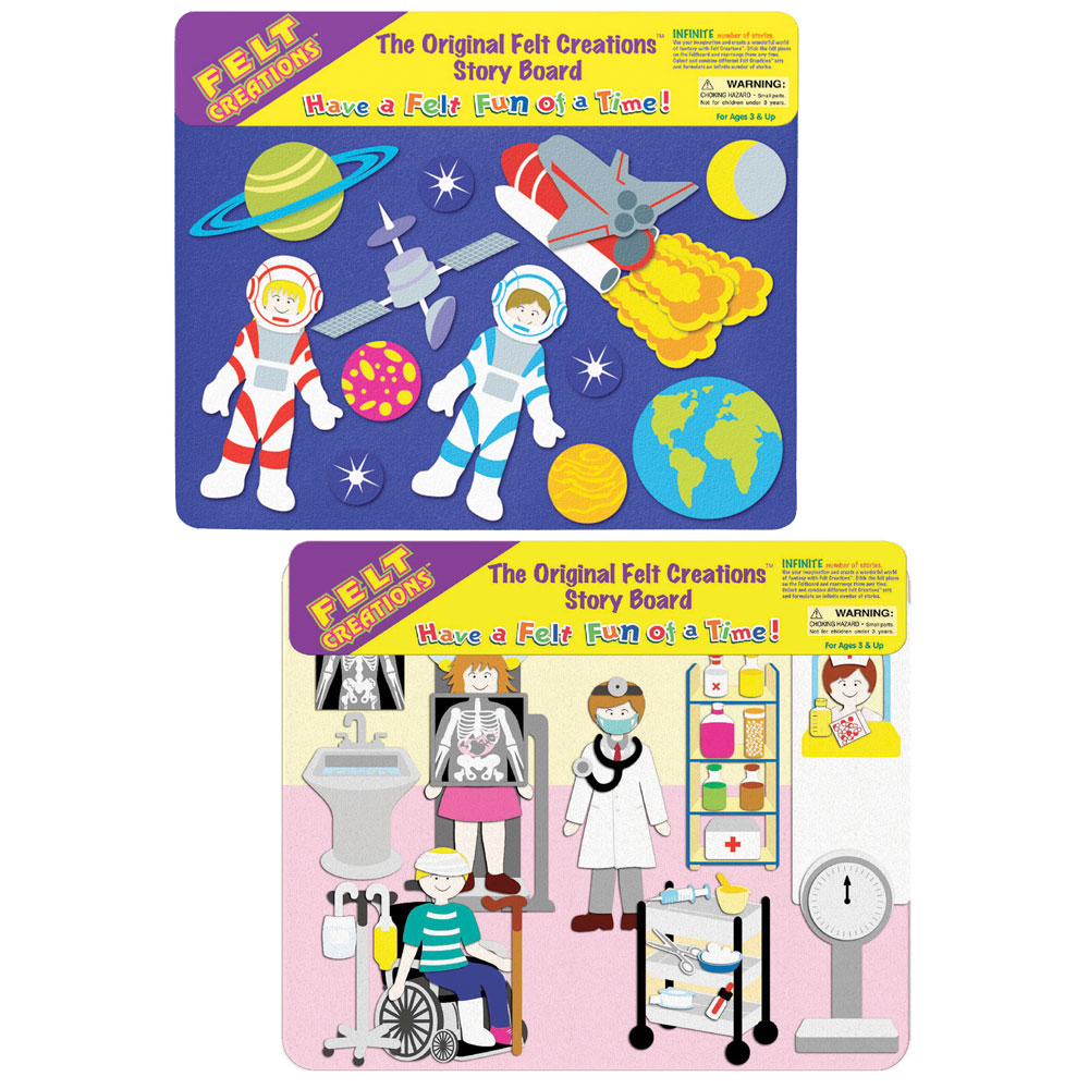 Felt Creations Outer Space & Hospital Story Board Value Pack