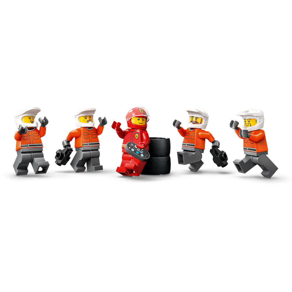 LEGO City 60443 F1 Pit Stop & Pit Crew with Ferrari Car