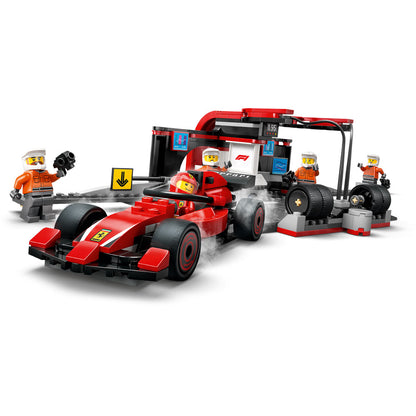 LEGO City 60443 F1 Pit Stop & Pit Crew with Ferrari Car