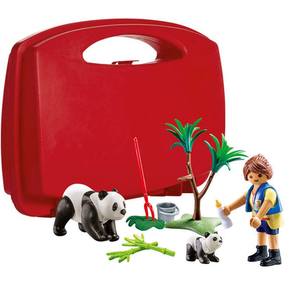 [DISCONTINUED] Playmobil Carry Case Value Pack - Panda Caretaker & Dino Explorer