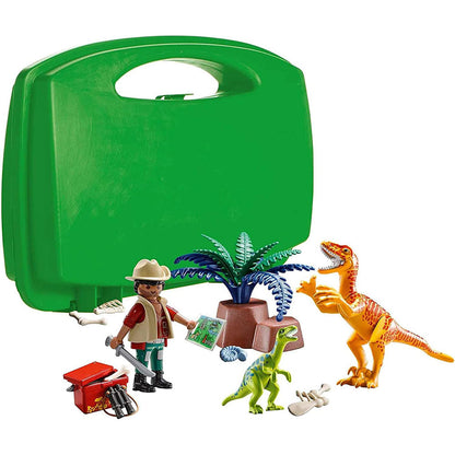 [DISCONTINUED] Playmobil Carry Case Value Pack - Panda Caretaker & Dino Explorer