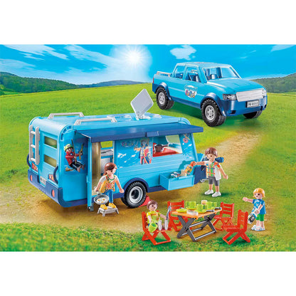 [DISCONTINUED] Playmobil Family Fun 9502 Funpark Pickup with Camper