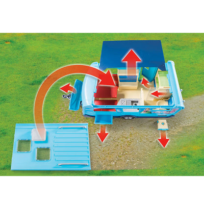 [DISCONTINUED] Playmobil Family Fun 9502 Funpark Pickup with Camper