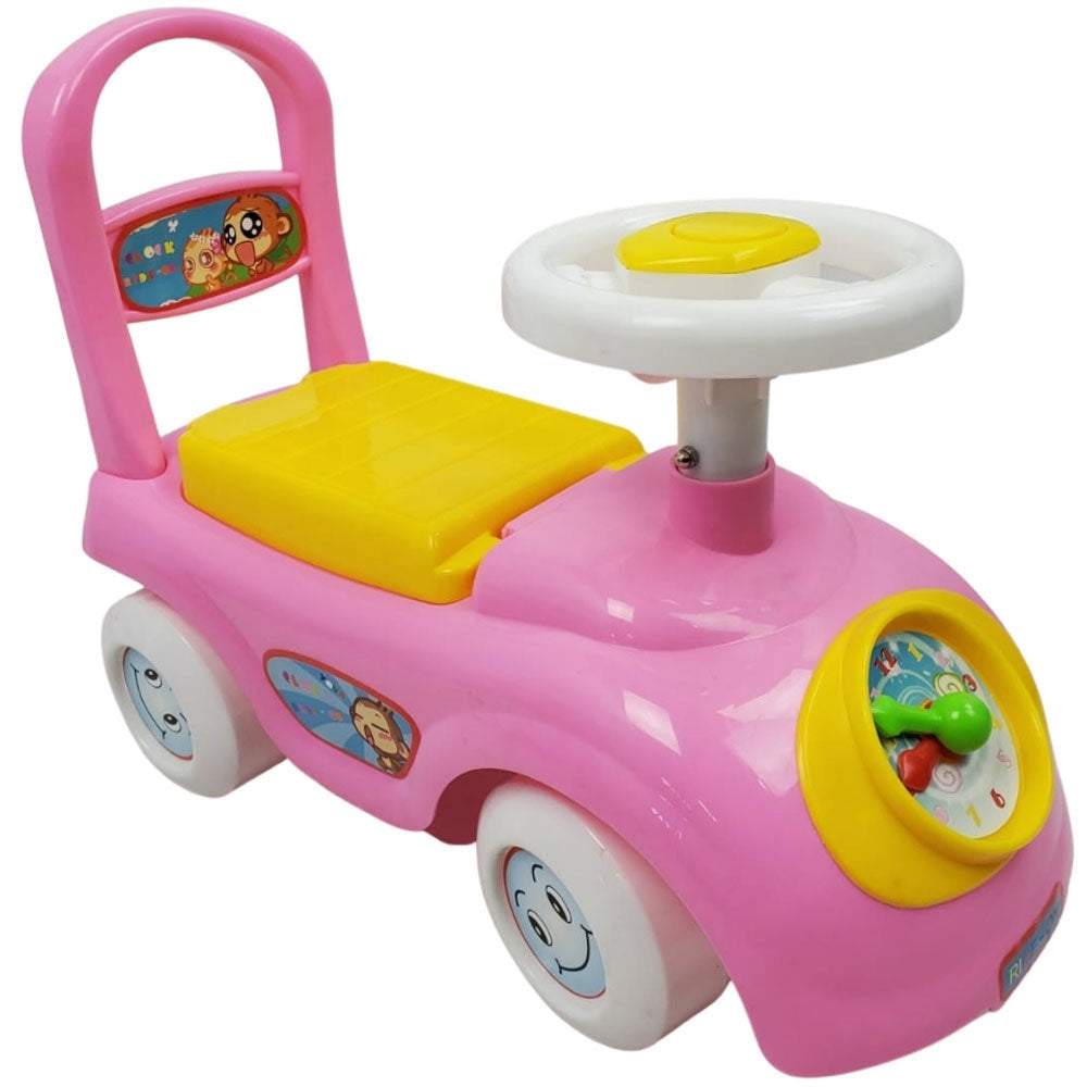 Aussie Baby Tick Tock Clock Ride-On - Pink | Yogee Toys Australia