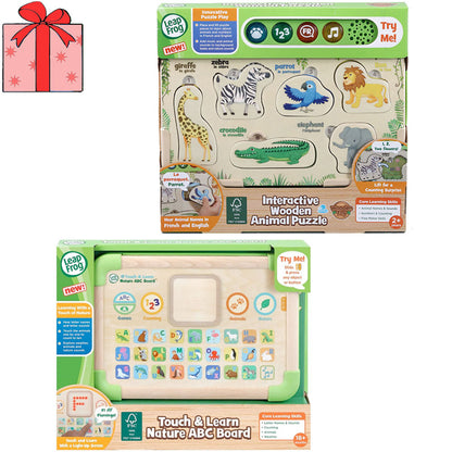 [DISCONTINUED] LeapFrog Value Pack: Touch & Learn Nature ABC Board + Interactive Animal Puzzle + Gift Wrapping