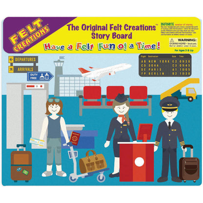 The Original Felt Creations Airport Story Board for boys and girls