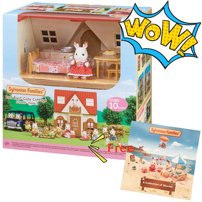[DISCONTINUED] Sylvanian Families Red Roof Cosy Cottage Starter Home + FREE Story Book